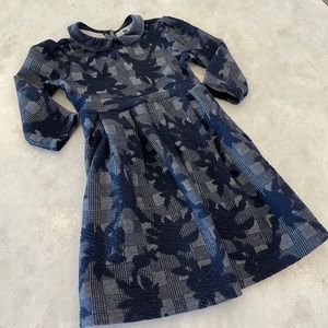 Navy Blue Janie and Jack winter holiday Christmas dress girls size 6